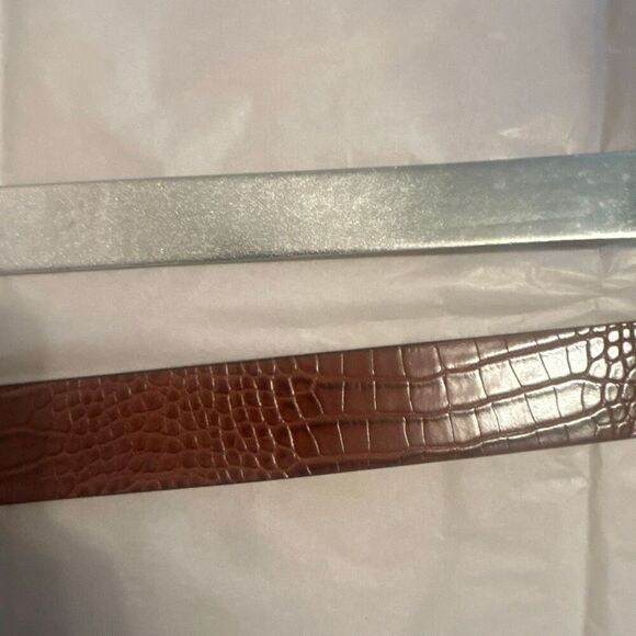 A New Day Women’s Belts – Bundle of 2 – Size XS – Brown Croc & Silver Metallic – - Picture 5 of 7